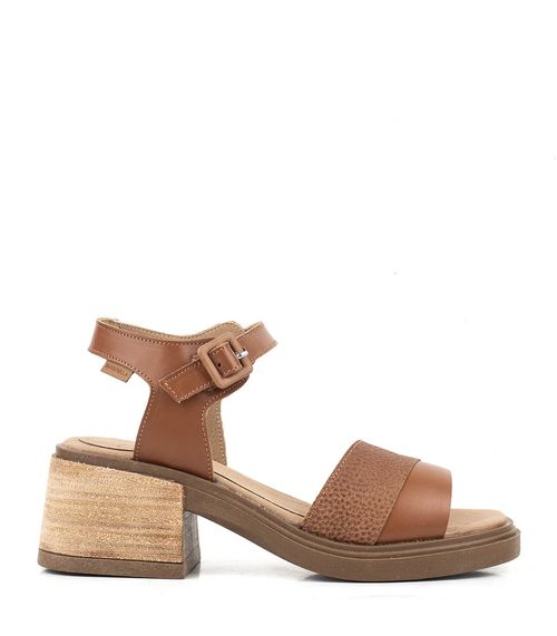 Sandalias combinadas de cuero suela