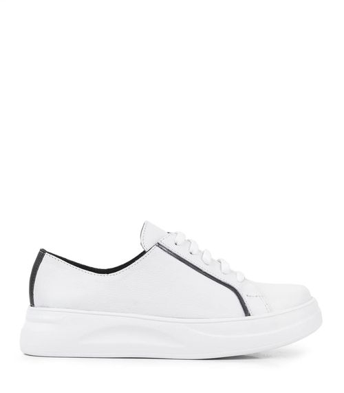 Zapatillas clásicas de cuero blanco