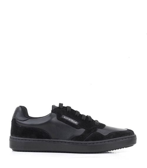 Zapatillas urbanas de cuero combinado negro