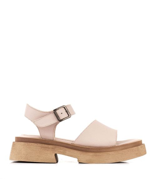 Sandalias clásicas de cuero en nude