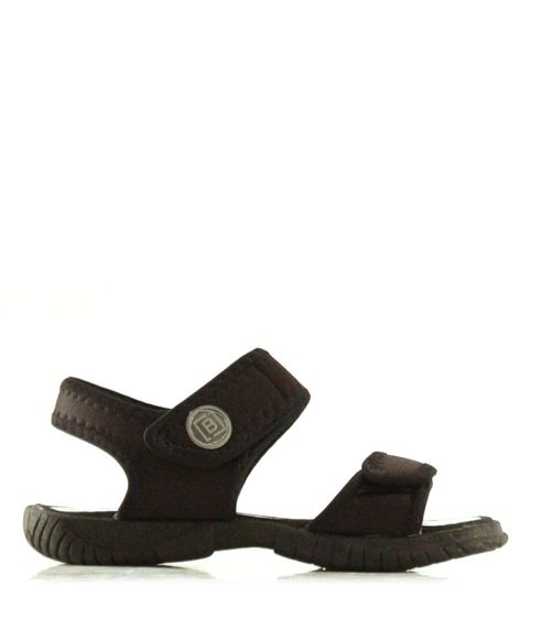 Sandalias unisex con velcro de tela en negro