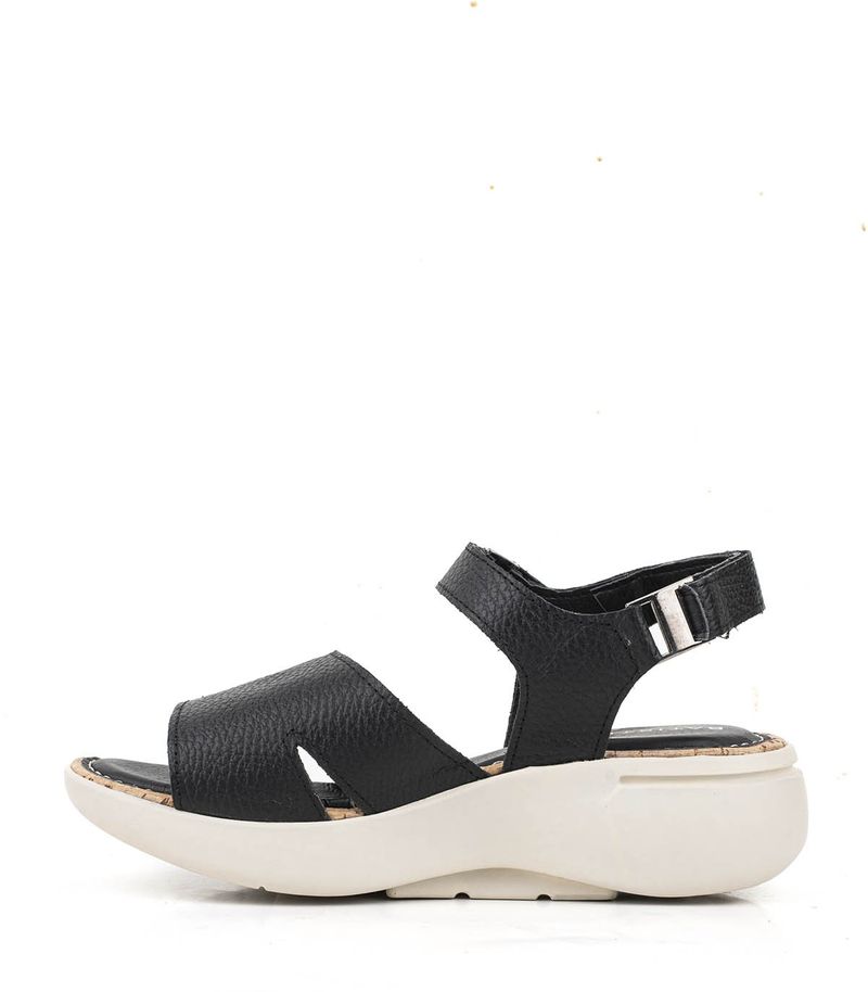 Sandalias-confort-con-velcro-de-cuero-negro