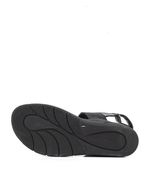 Sandalias-confort-de-cuero-con-velcro-en-negro