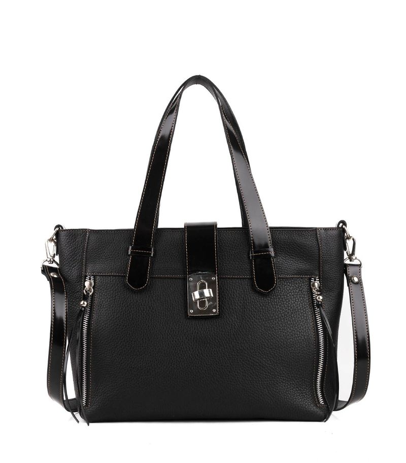 Cartera-combinada-de-cuero-negro