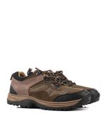 Zapatillas-estilo-trekking-de-cuero-en-marron