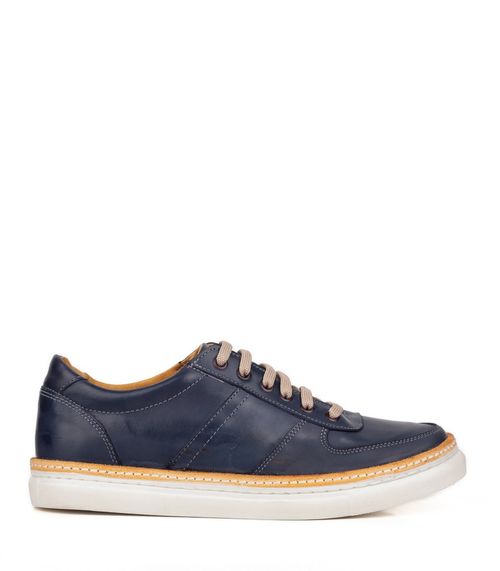 Zapatillas clásicas de cuero en azul