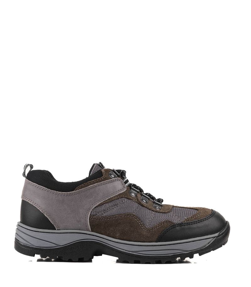 Zapatillas-estilo-trekking-de-cuero-en-gris