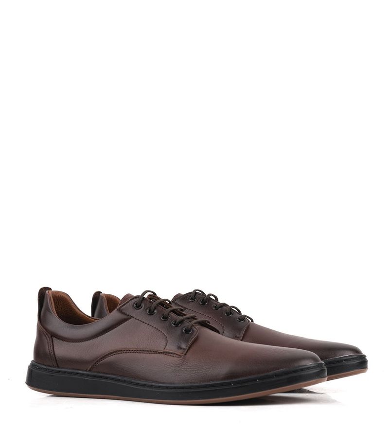 Zapatos-sport-acordonados-de-cuero-en-chocolate-combinados