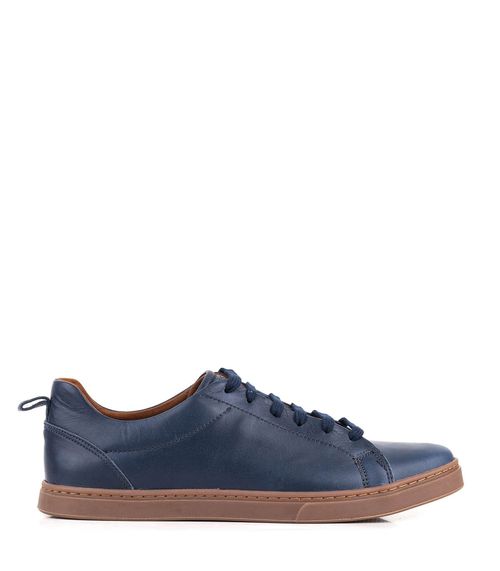 Zapatillas urbanas clásicas de cuero azul