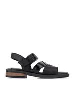 Sandalias-bajas-con-tachas-de-cuero-negro