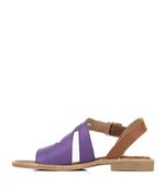 Sandalias-bajas-de-cintas-en-cuero-violeta