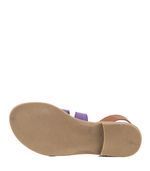 Sandalias-bajas-de-cintas-en-cuero-violeta