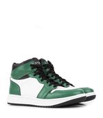 Zapatillas-urbanas-de-simil-cuero-en-verde-combinadas