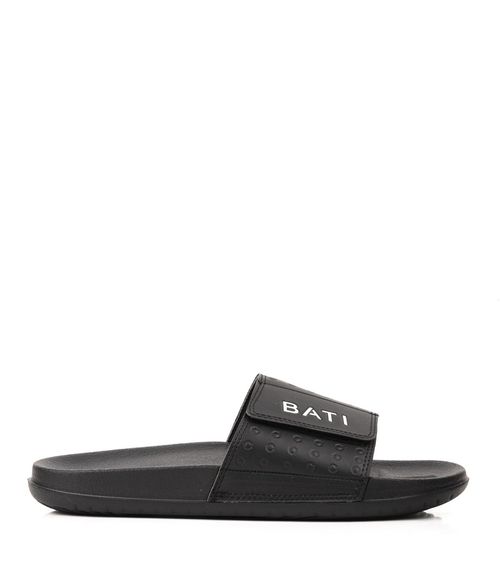 Sandalias de goma con velcro en negro