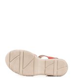 Sandalias-confort-de-cuero-con-velcro-en-rojo