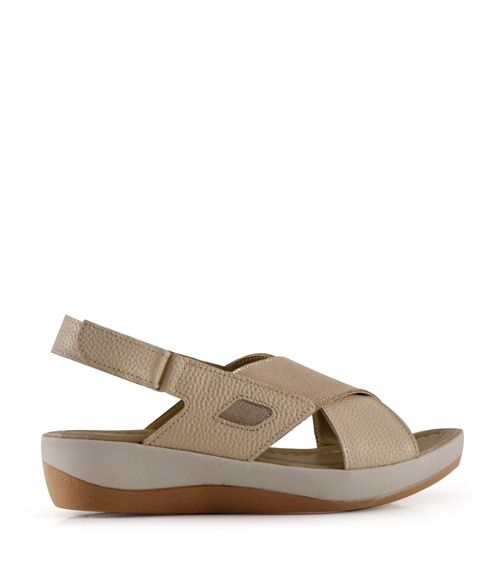 Sandalias de cuero en nude