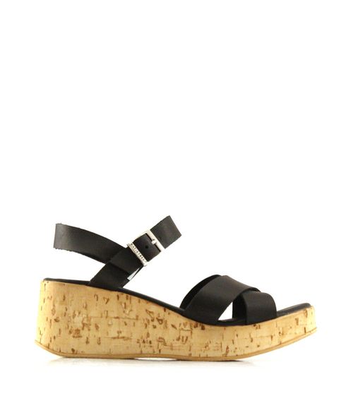 Sandalias clásicas de cuero negro