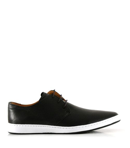 Zapatos urbanos acordonado de cuero en negro