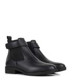 Botas-cortas-con-lazo-de-cuero-negro