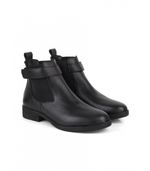 Botas-cortas-con-lazo-de-cuero-negro