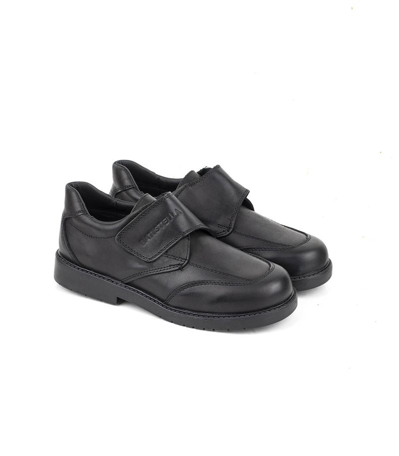 Zapatos-colegiales-con-velcro-de-cuero-negro