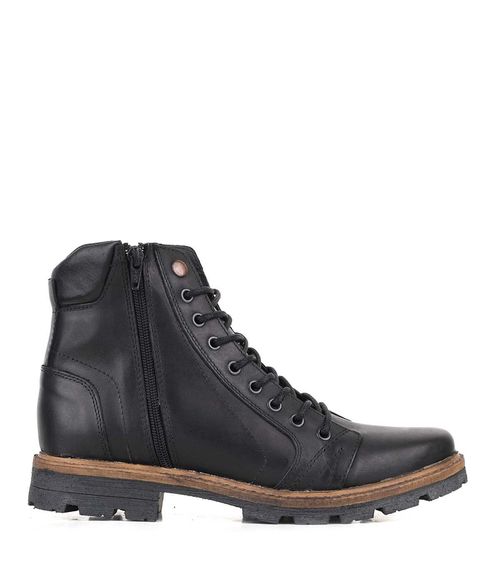 Borcegos clásicos de cuero en negro