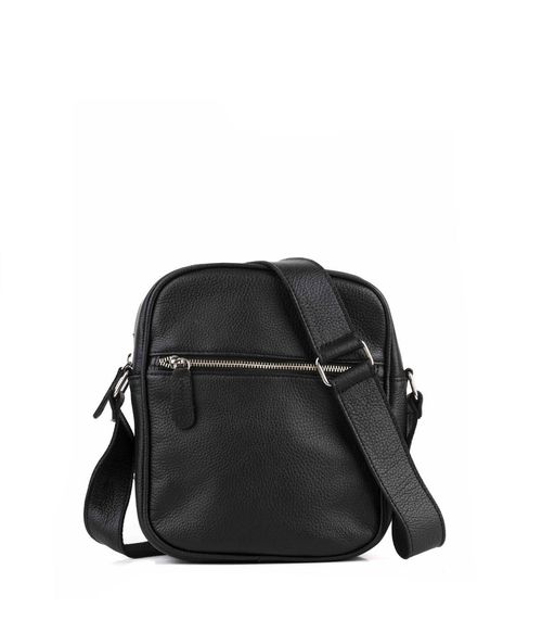 Morral de cuero negro