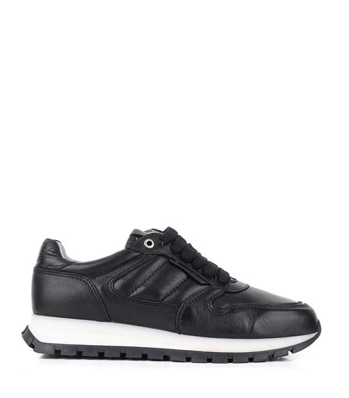 Zapatillas urbanas reforzadas de cuero negro