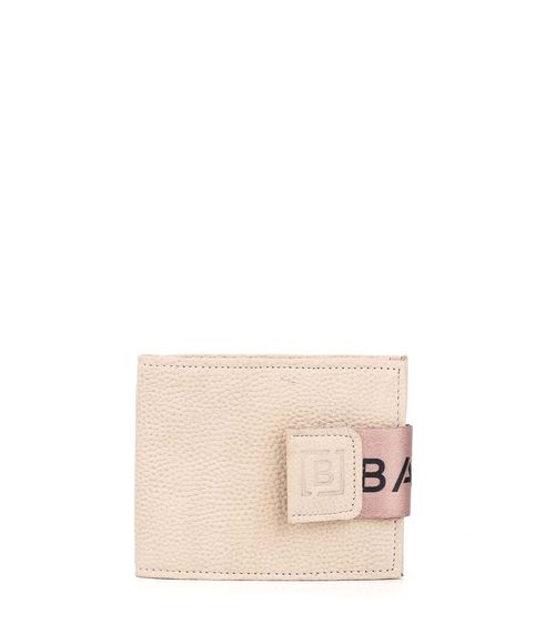 Billetera unisex de cuero en beige