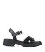 Sandalias-de-cintas-en-cuero-negro