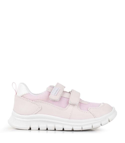 Zapatillas de símil con velcro en rosa