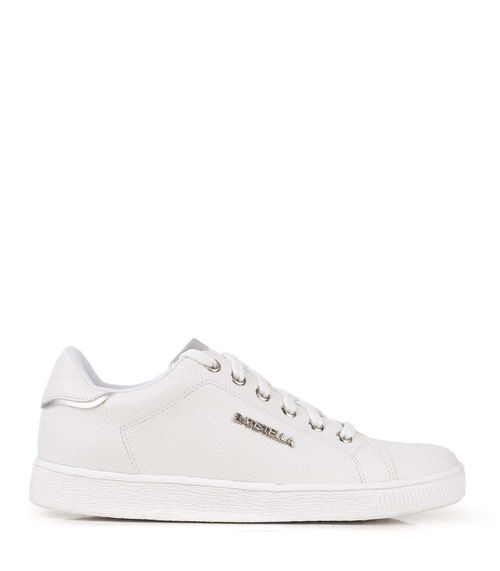 Zapatillas urbanas combinadas de símil en blanco