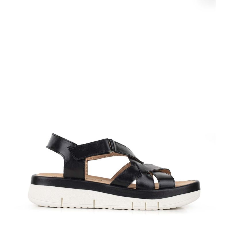 Sandalias de cuero con tiras cruzadas |Sandalias de mujer