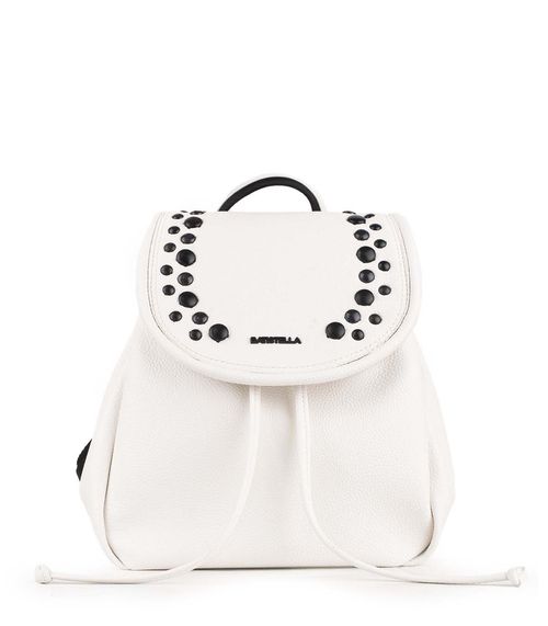 Mochila de símil cuero en blanco