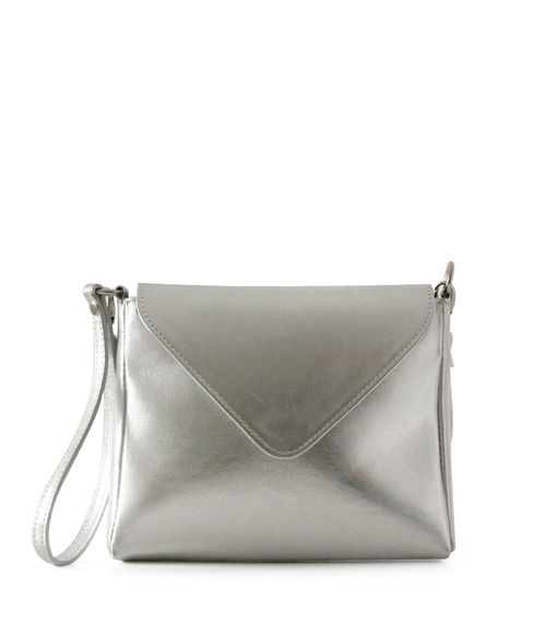 Cartera de cuero en plata