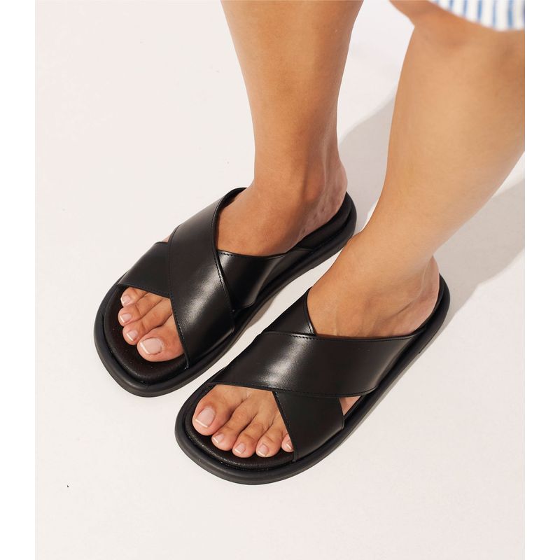 Zapatos Sandalias Sandalias Negras Bajas Sandalias Bajas Con Brillos De  Símil Negro| Mujeres Batistella