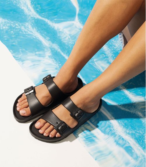 Birks de goma en negro