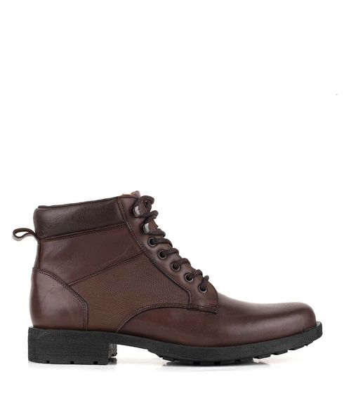 Borcegos clasicos de cuero caoba