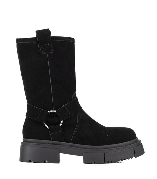 Botas combat de gamuza negra