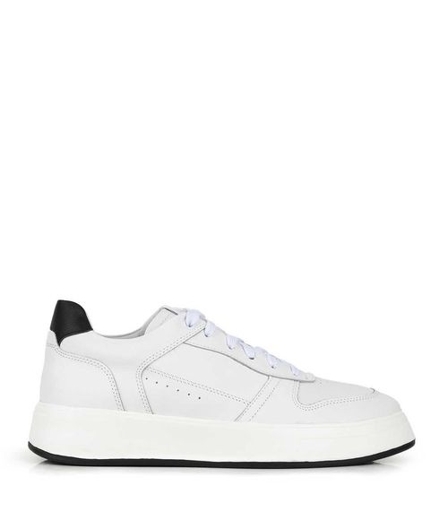 Zapatillas urbanas de cuero blanco
