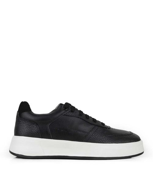 Zapatillas urbanas de cuero negro