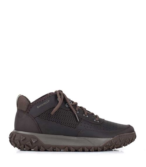 Zapatillas trekking de cuero con puntera cocida en cafe