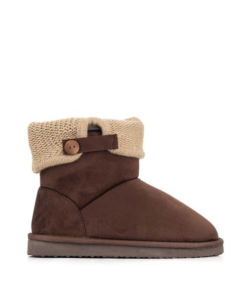 Pantubota de gamuza en chocolate
