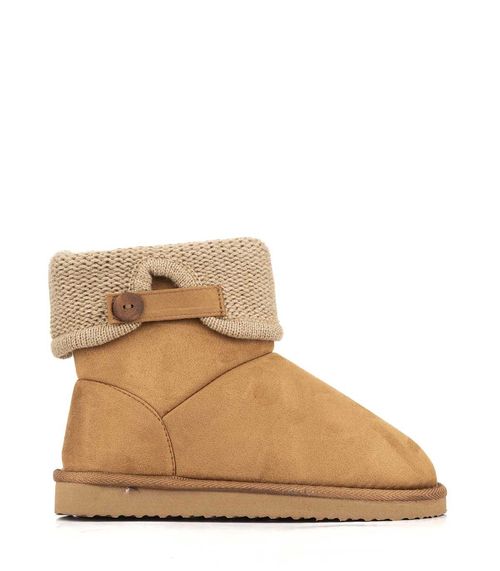 Pantubota de gamuza suela