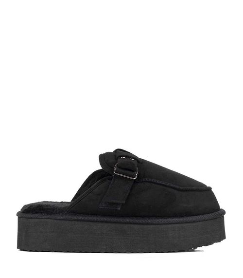 Pantuflas de gamuza en negro