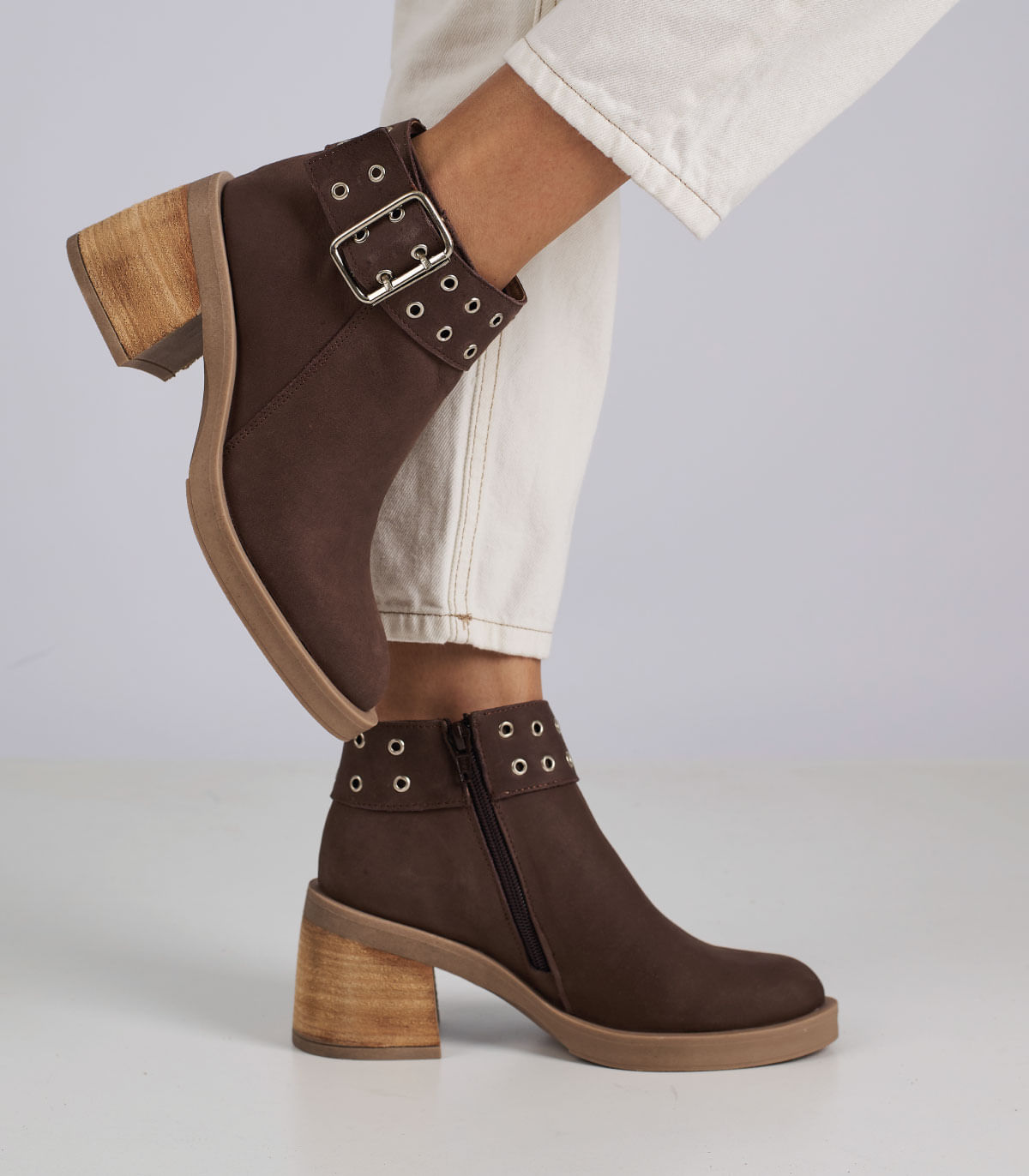 Rocio Botin Weide Botin Martin Charol Tacon Grueso Plataforma Dama