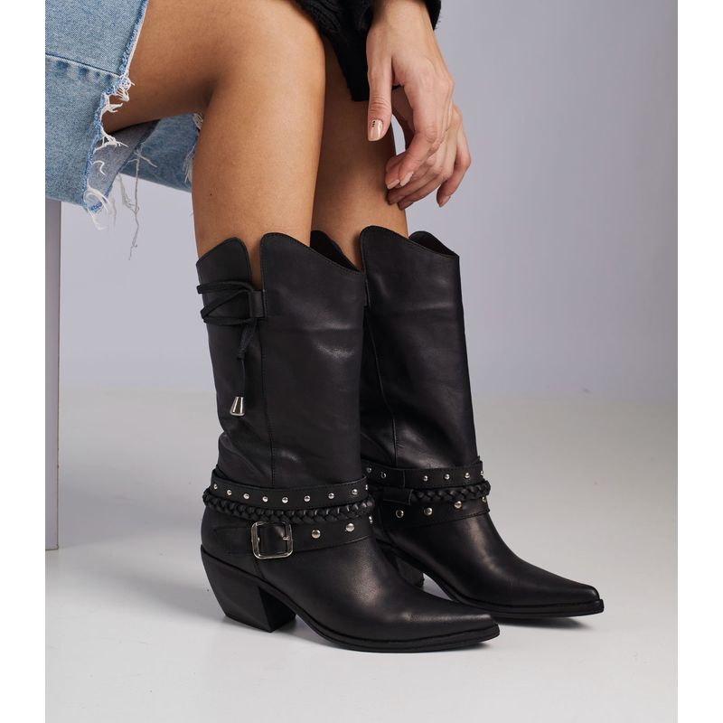 Cuero Botas Texana Para Mujer Botas Texanas De Cuero Café Caña