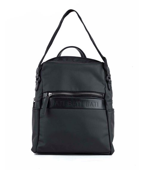 Mochila combinada de tela en negro