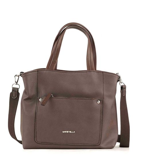 Cartera clásica de símil en chocolate