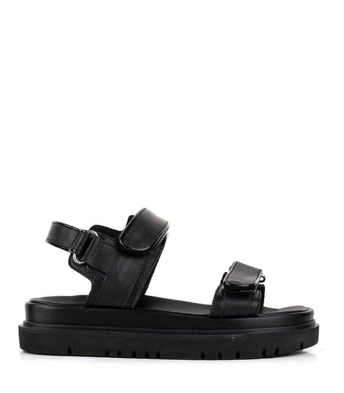 Sandalia Urbana de Cuero con Velcro